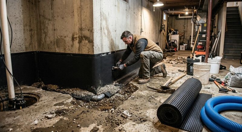 Basement Seepage Repair in Greenville, SC